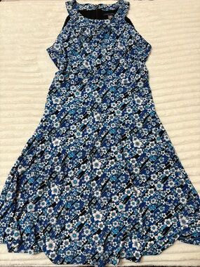 Tommy Hilfiger Blue, Black & White Floral Dress